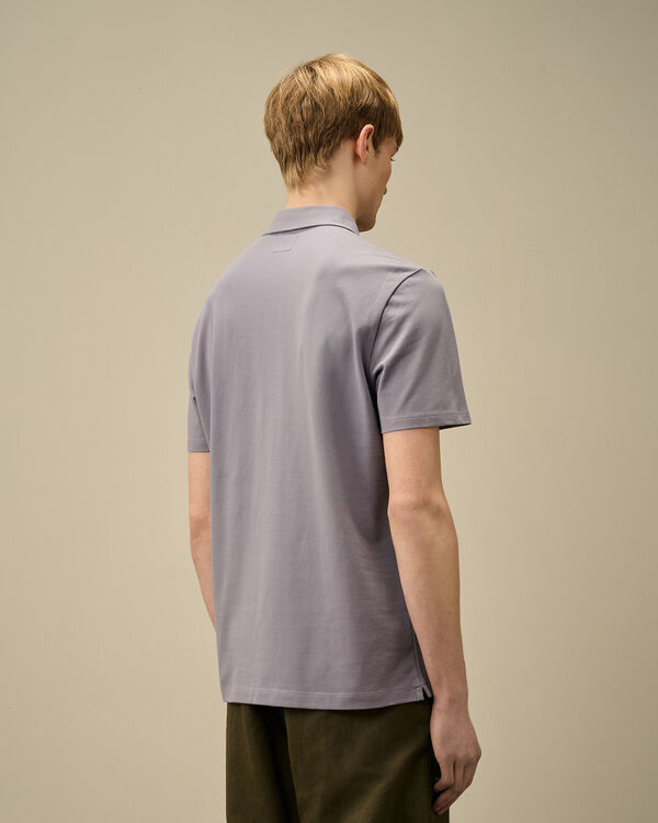 C.p. Company Stretch Piquet Three-Button Logo Polo LAVANDER VIOLET