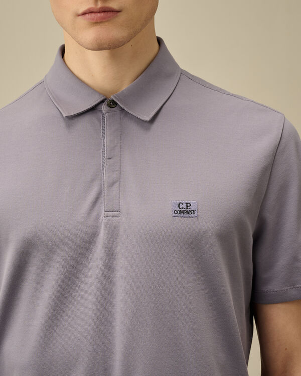 C.p. Company Stretch Piquet Three-Button Logo Polo LAVANDER VIOLET