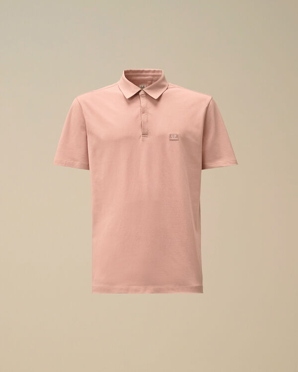 c.p. company Stretch Piquet Three-Button Logo Polo MISTY ROSE - PINK