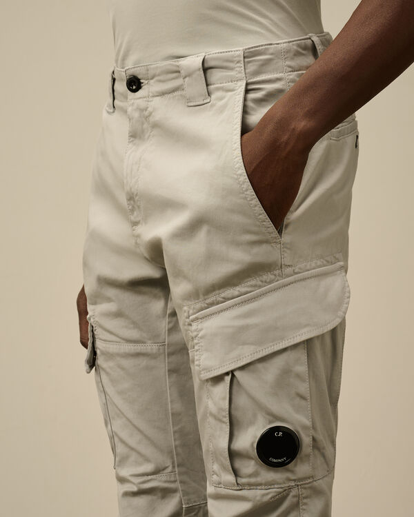 C.p. Company Stretch Sateen Cargo Lens Pants BLUE FOX - GREY
