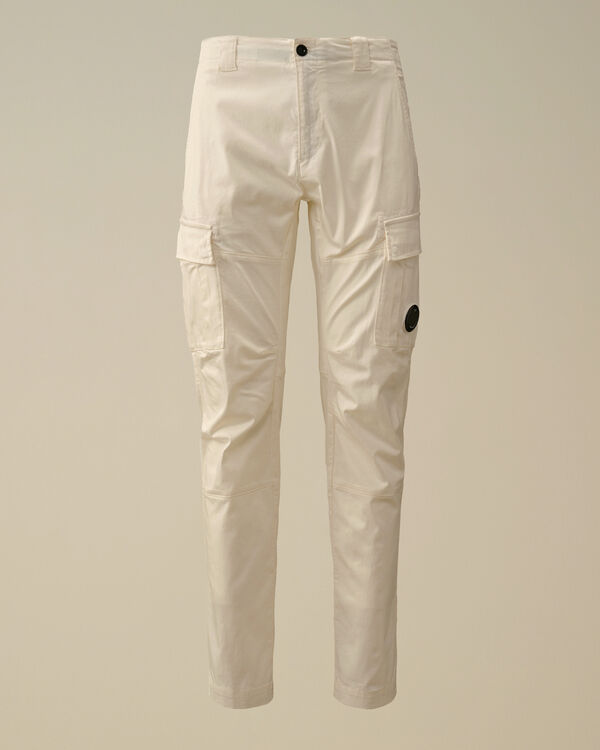 c.p. company Stretch Sateen Cargo Lens Pants GAUZE WHITE