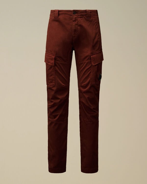 c.p. company Stretch Sateen Cargo Lens Pants SABLE - BROWN