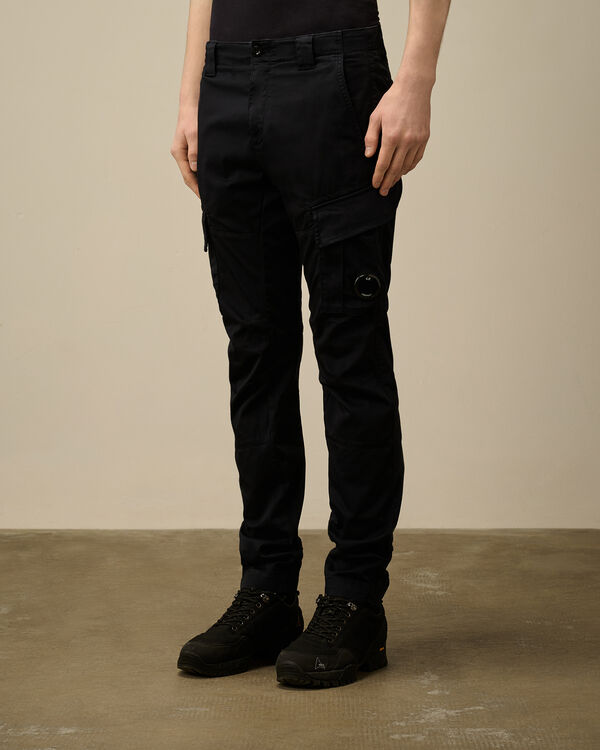 C.p. Company Stretch Sateen Cargo Lens Pants TOTAL ECLIPSE - BLUE