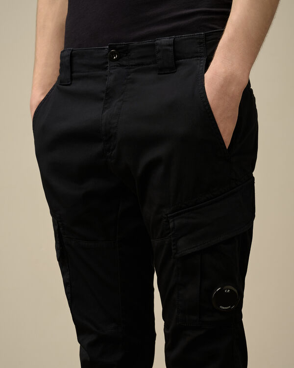 C.p. Company Stretch Sateen Cargo Lens Pants TOTAL ECLIPSE - BLUE