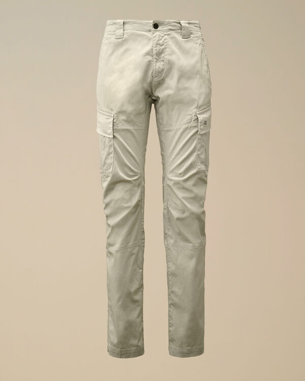 c.p. company Stretch Sateen Cargo Logo Pants BLUE FOX - GREY