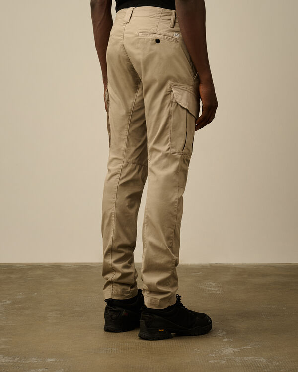 C.p. Company Stretch Sateen Cargo Logo Pants VINTAGE KHAKI - BEIGE