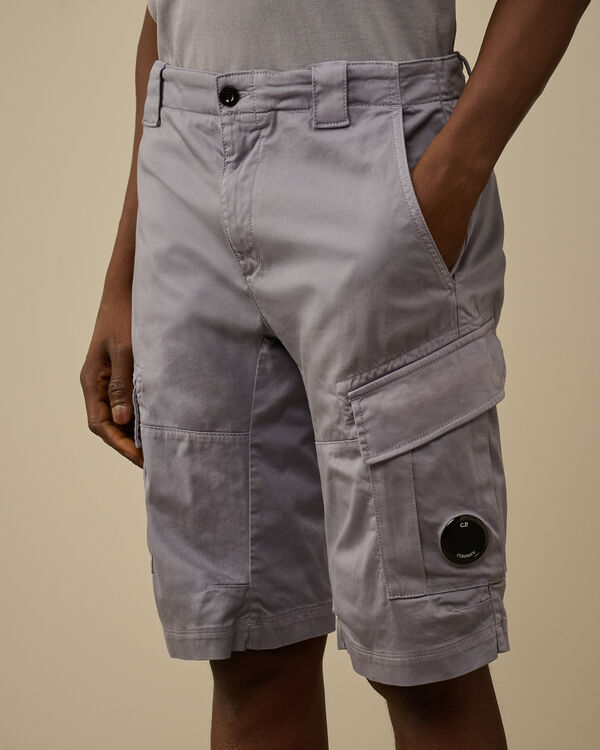 C.p. Company Stretch Sateen Cargo Shorts LAVANDER VIOLET
