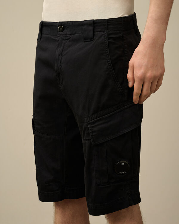 C.p. Company Stretch Sateen Cargo Shorts TOTAL ECLIPSE - BLUE