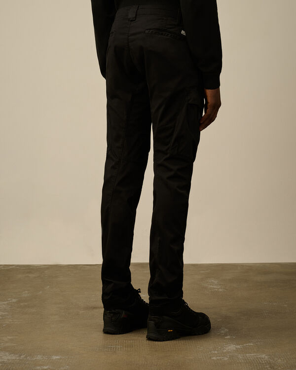 C.p. Company Stretch Sateen Ergonomic Cargo Pants BLACK