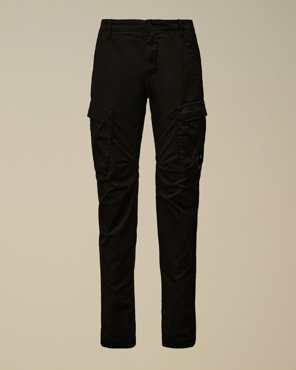 c.p. company Stretch Sateen Ergonomic Cargo Pants BLACK