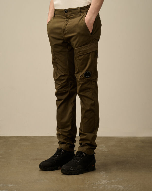 C.p. Company Stretch Sateen Ergonomic Cargo Pants IVY GREEN