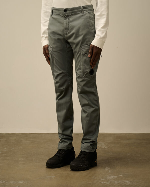 C.p. Company Stretch Sateen Ergonomic Cargo Pants STORMY WEATHER - BLUE