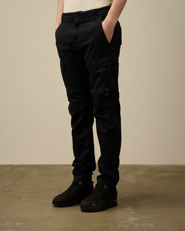 C.p. Company Stretch Sateen Ergonomic Cargo Pants TOTAL ECLIPSE - BLUE
