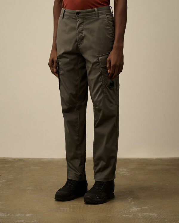 C.p. Company Stretch Sateen Loose Cargo Pants SMOKED PEARL - GREY