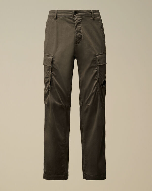 c.p. company Stretch Sateen Loose Cargo Pants SMOKED PEARL - GREY