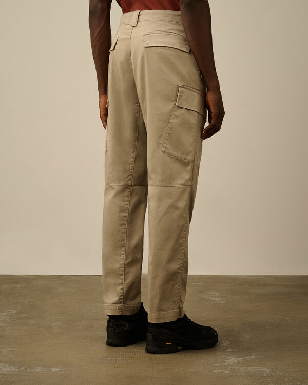 C.p. Company Stretch Sateen Loose Cargo Pants VINTAGE KHAKI - BEIGE
