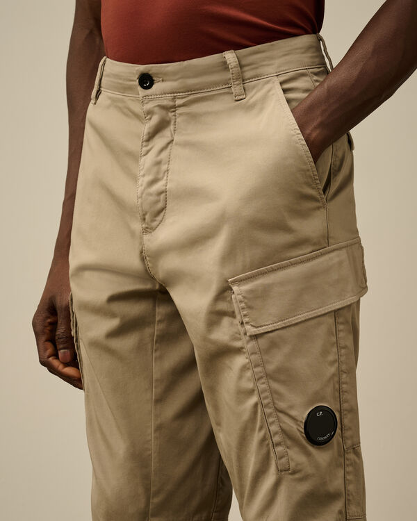 C.p. Company Stretch Sateen Loose Cargo Pants VINTAGE KHAKI - BEIGE