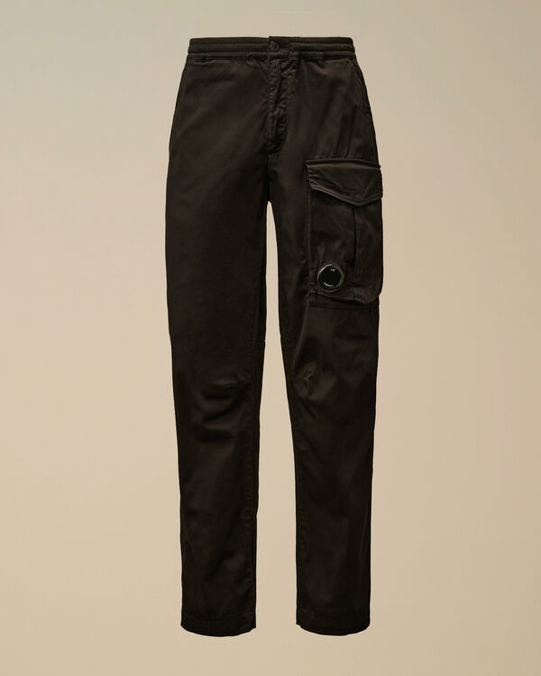 c.p. company Stretch Sateen Regular Cargo Pants BLACK