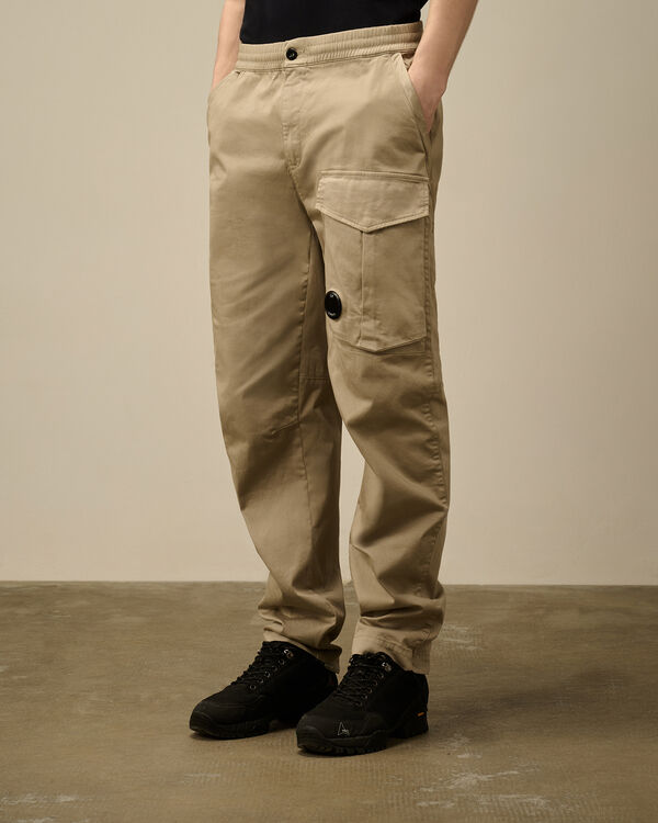 C.p. Company Stretch Sateen Regular Cargo Pants VINTAGE KHAKI - BEIGE
