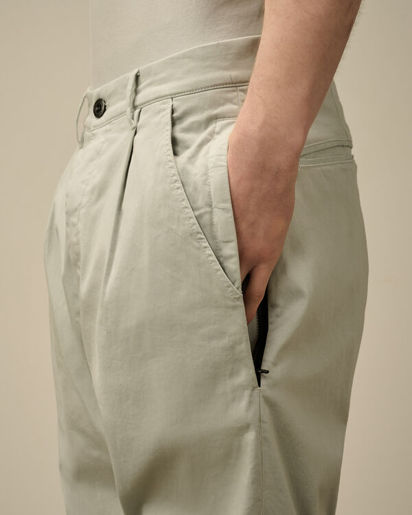 C.p. Company Stretch Sateen Regular Pants BLUE FOX - GREY