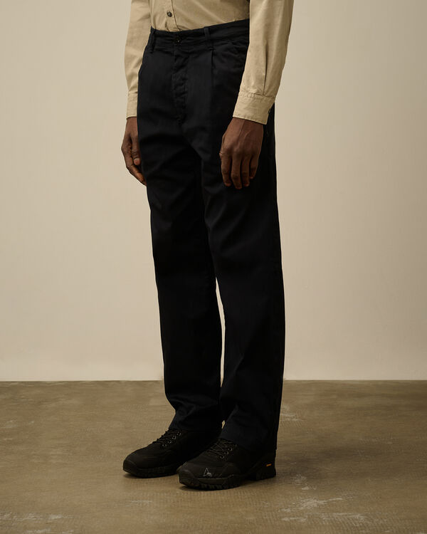 C.p. Company Stretch Sateen Regular Pants TOTAL ECLIPSE - BLUE