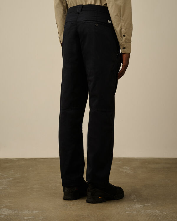 C.p. Company Stretch Sateen Regular Pants TOTAL ECLIPSE - BLUE