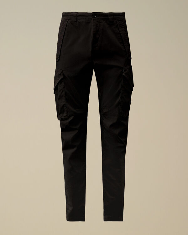 c.p. company Stretch Sateen Utility Cargo Lens Pants BLACK