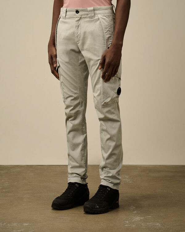 C.p. Company Stretch Sateen Utility Cargo Lens Pants BLUE FOX - GREY