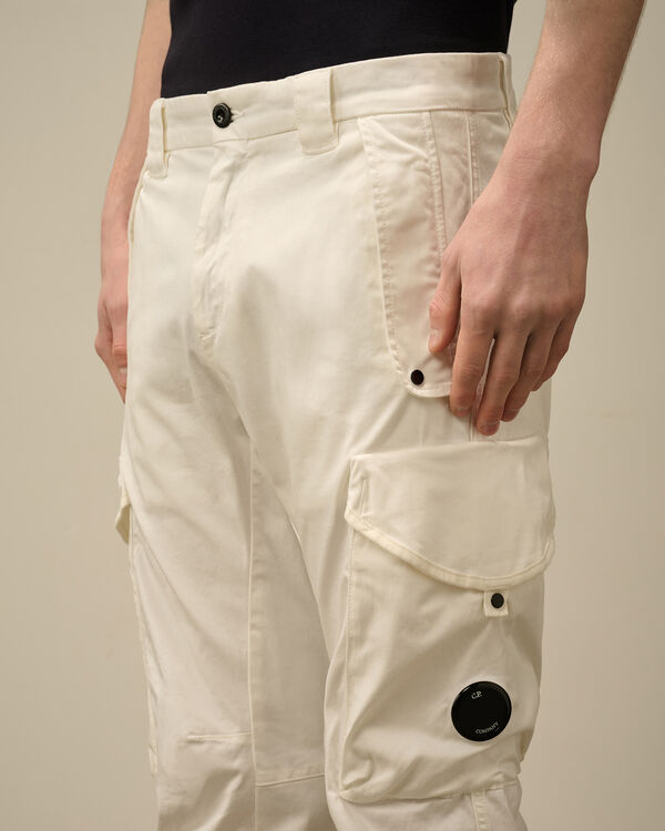 C.p. Company Stretch Sateen Utility Cargo Lens Pants GAUZE WHITE