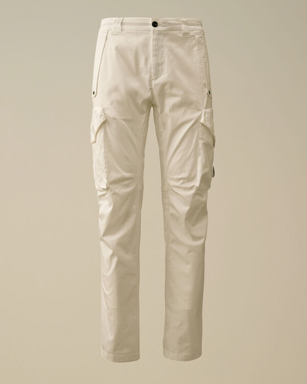 c.p. company Stretch Sateen Utility Cargo Lens Pants GAUZE WHITE