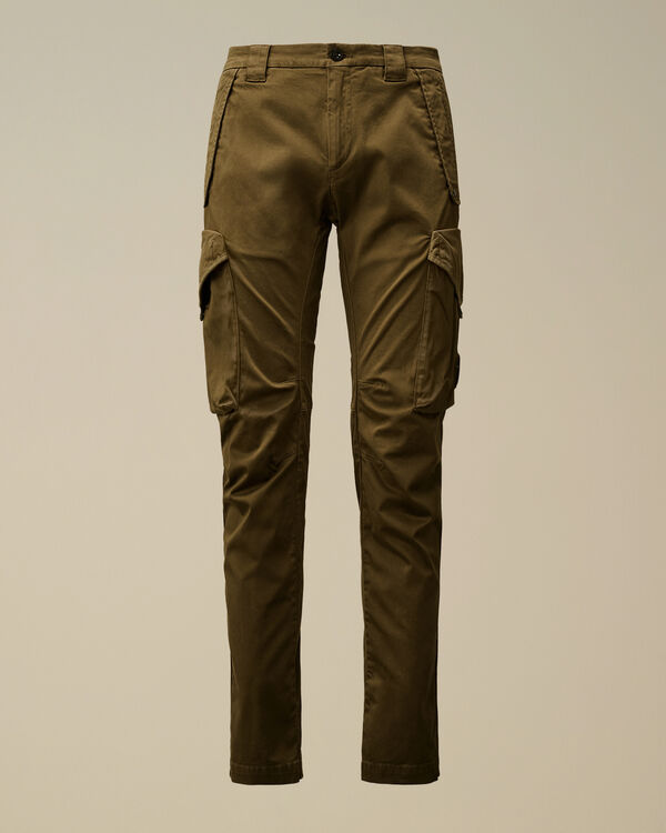 c.p. company Stretch Sateen Utility Cargo Lens Pants IVY GREEN