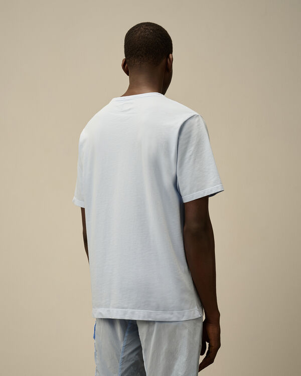 C.p. Company Tacting Piquet Embroidery T-Shirt CERULEAN - LIGHT-BLUE