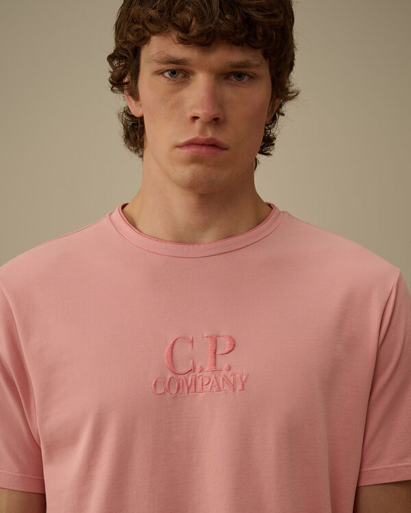 C.p. Company Tacting Piquet Embroidery T-Shirt MISTY ROSE - PINK