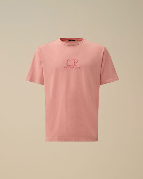 c.p. company Tacting Piquet Embroidery T-Shirt MISTY ROSE - PINK