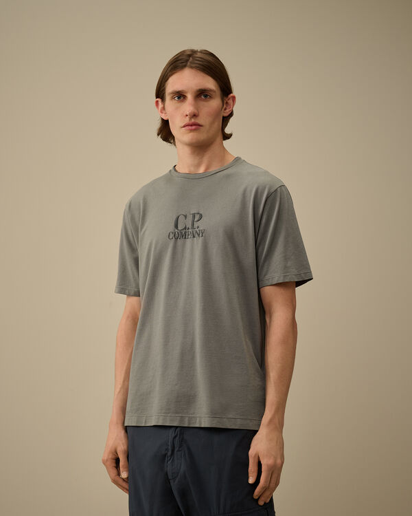 C.p. Company Tacting Piquet Embroidery T-Shirt SMOKED PEARL - GREY