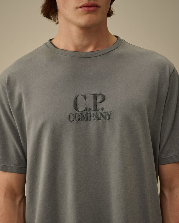C.p. Company Tacting Piquet Embroidery T-Shirt SMOKED PEARL - GREY