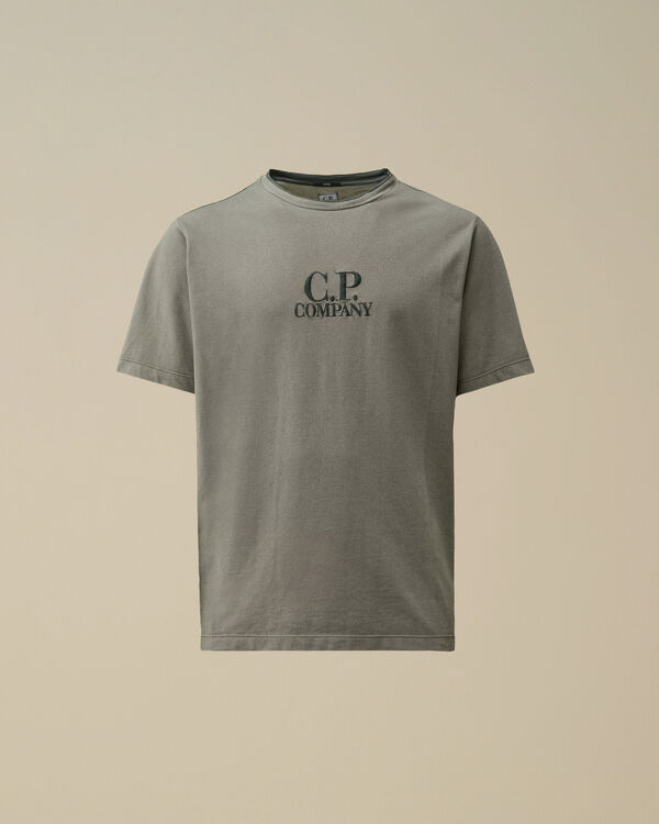 c.p. company Tacting Piquet Embroidery T-Shirt SMOKED PEARL - GREY