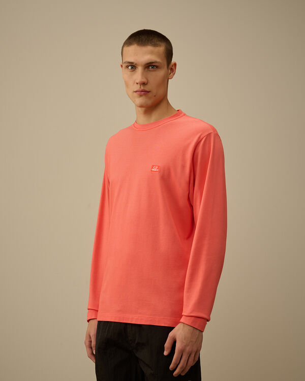 C.p. Company Tacting Piquet Longsleeve T-Shirt POINCIANA - ORANGE