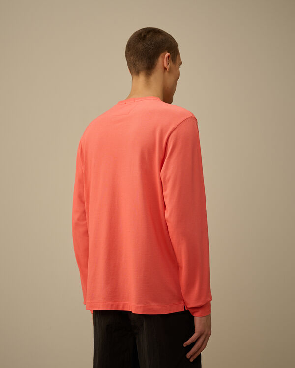 C.p. Company Tacting Piquet Longsleeve T-Shirt POINCIANA - ORANGE