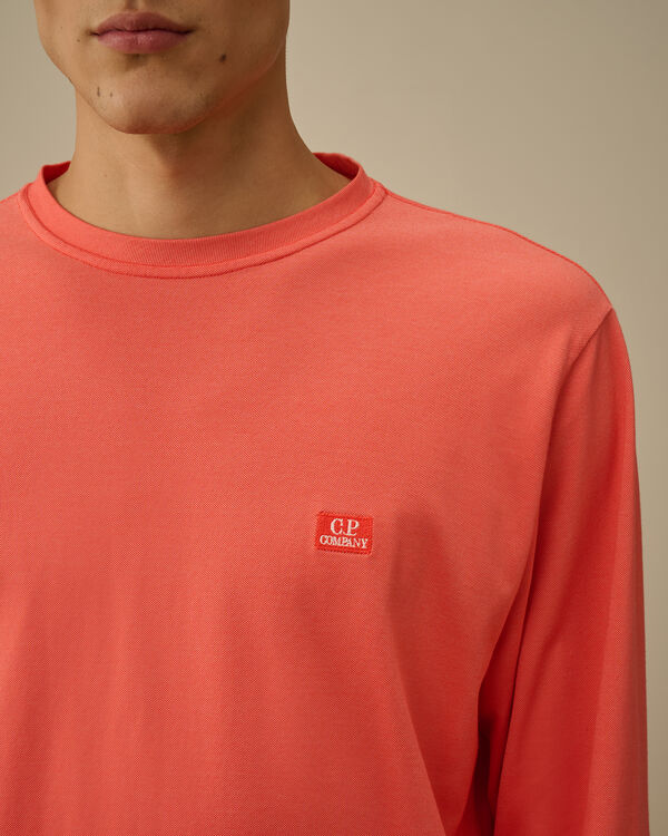 C.p. Company Tacting Piquet Longsleeve T-Shirt POINCIANA - ORANGE