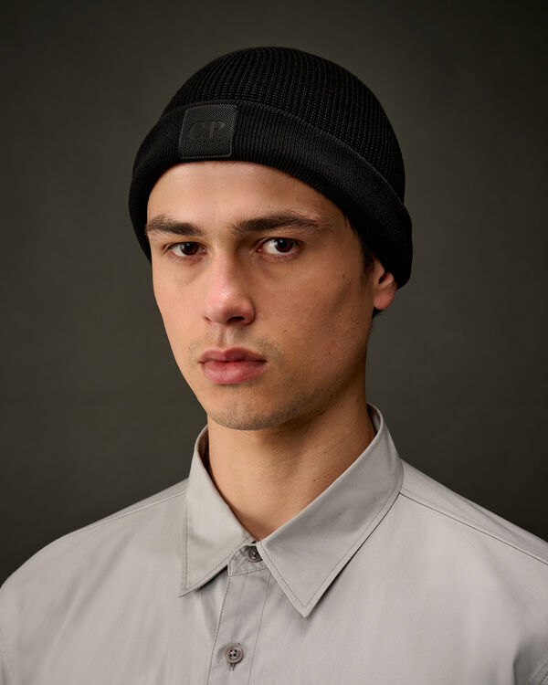 C.p. Company The Metropolis Series Cotton Beanie BLACK
