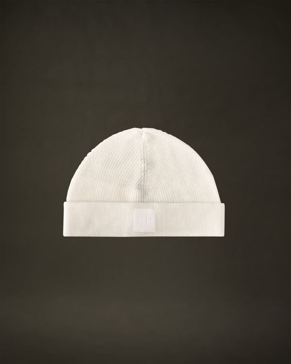 c.p. company The Metropolis Series Cotton Beanie GAUZE WHITE