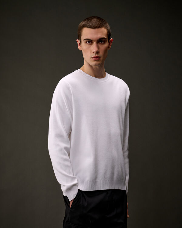 C.p. Company The Metropolis Series Cotton Stretch Crewneck Knit WHITE