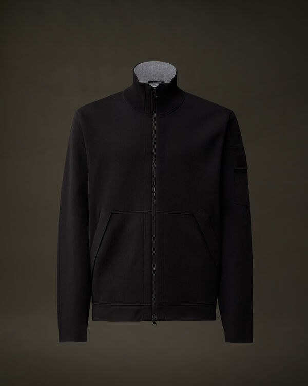 c.p. company The Metropolis Series Double Nylon/Cotton Full Zip Cardigan BLACK