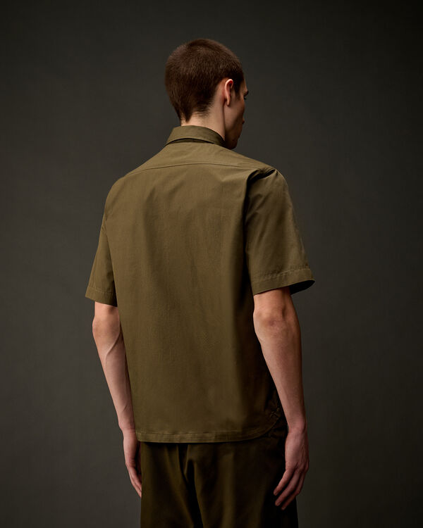 C.p. Company The Metropolis Series Gabardine Short Sleeve Shirt IVY GREEN