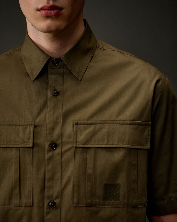 C.p. Company The Metropolis Series Gabardine Short Sleeve Shirt IVY GREEN