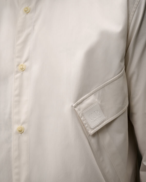 C.p. Company The Metropolis Series Gabardine Side Pockets Shirt GAUZE WHITE