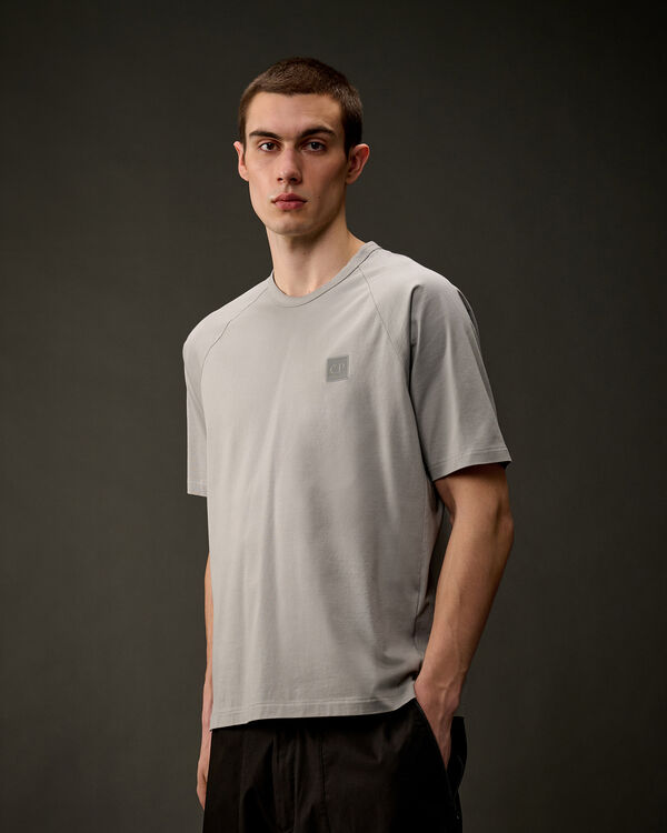 C.p. Company The Metropolis Series Mercerized Jersey Badge T-Shirt LIMESTONE - GREY