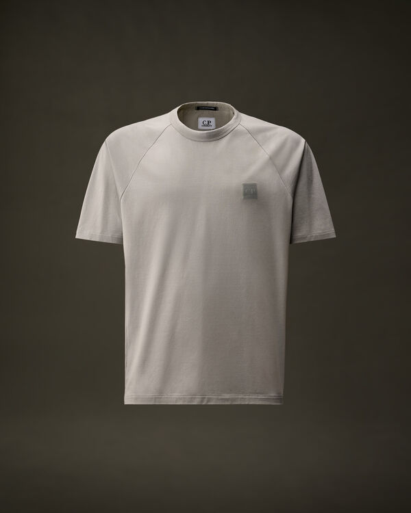 c.p. company The Metropolis Series Mercerized Jersey Badge T-Shirt LIMESTONE - GREY