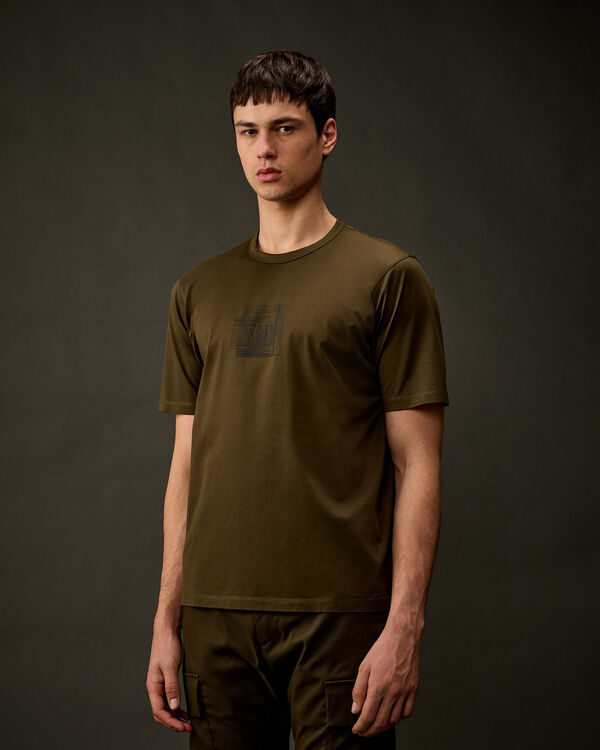 C.p. Company The Metropolis Series Mercerized Jersey Blurred T-Shirt IVY GREEN